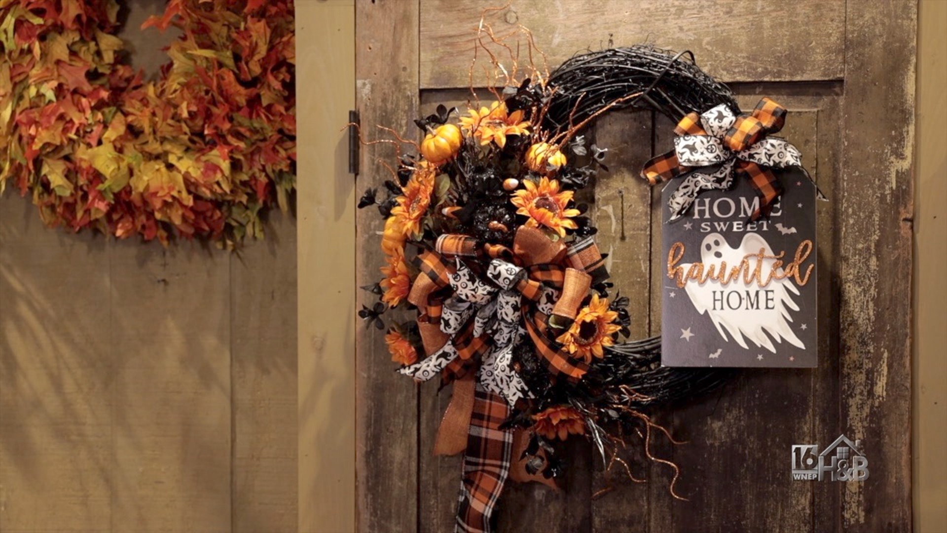 Create your own ghost-themed Halloween wreath