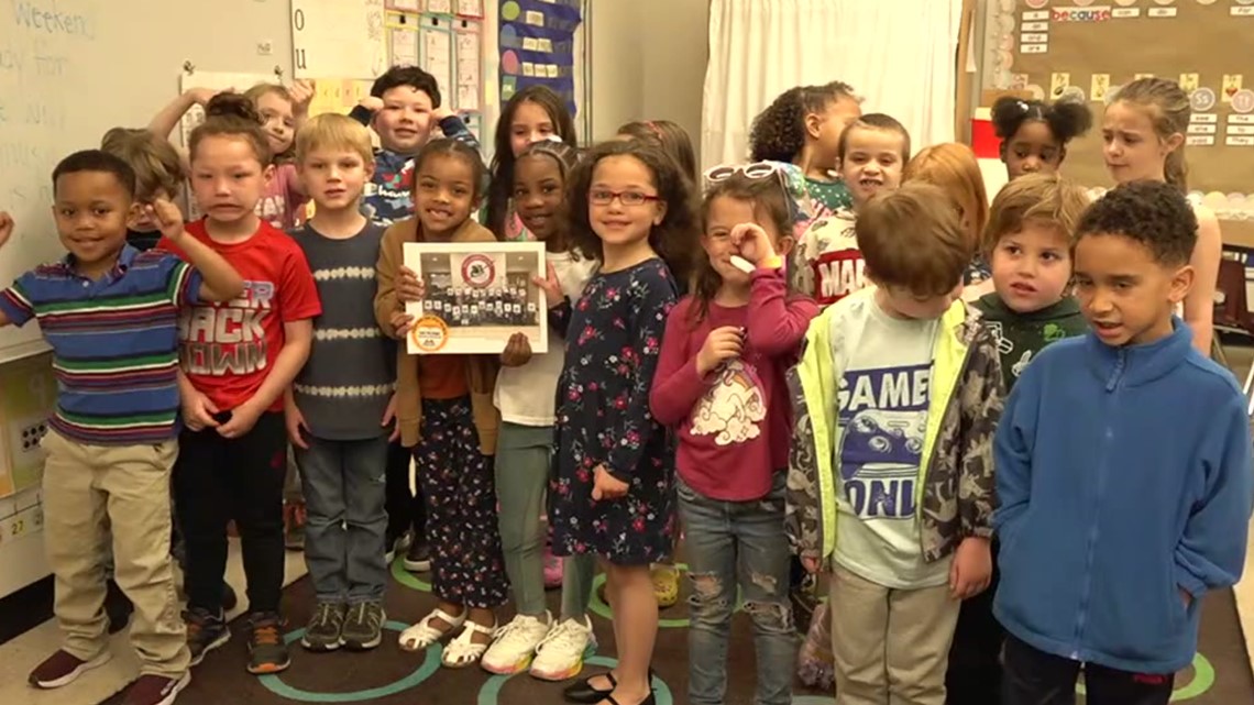 Kindergartners learn the ABCs by writing a book