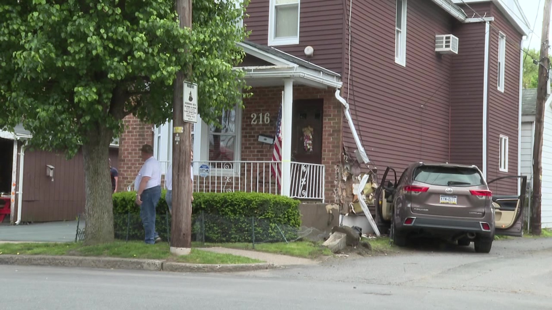 The car also struck the home's gas meter.