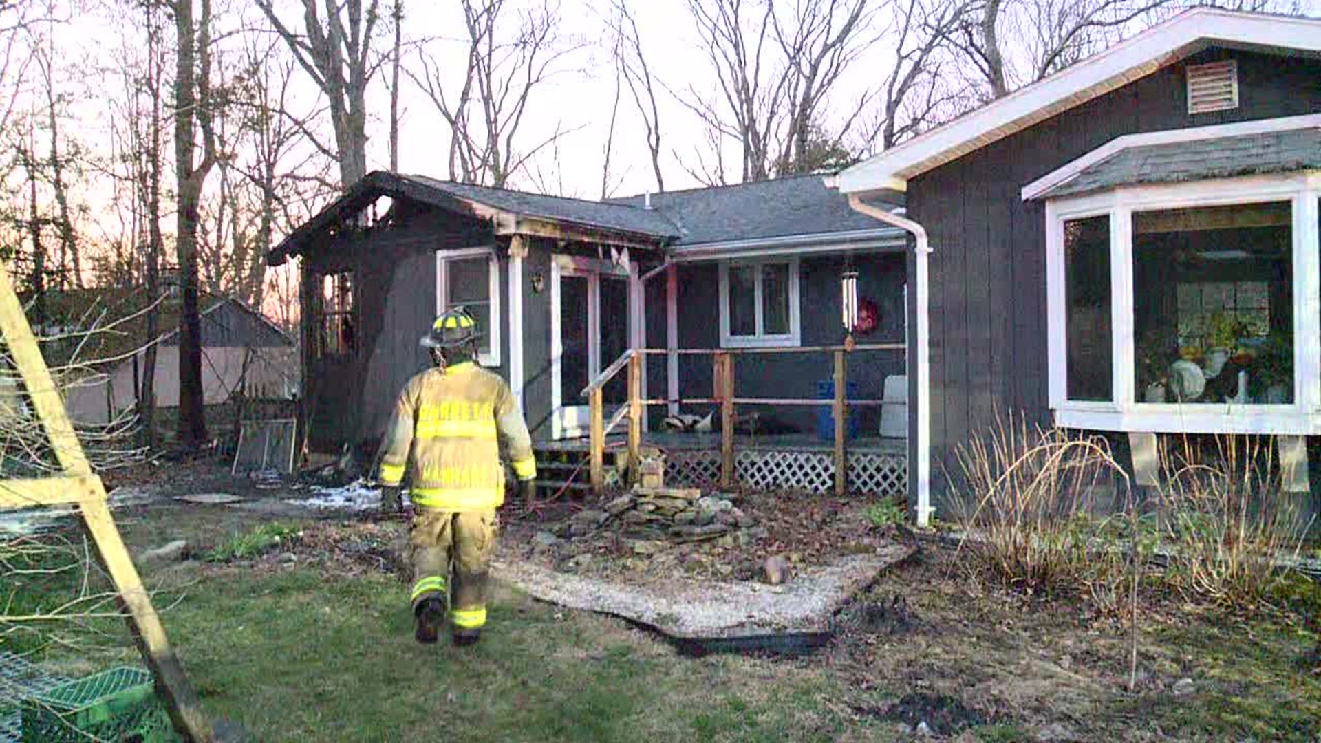 The fire started early Tuesday on Maple Lane in Barrett Township.