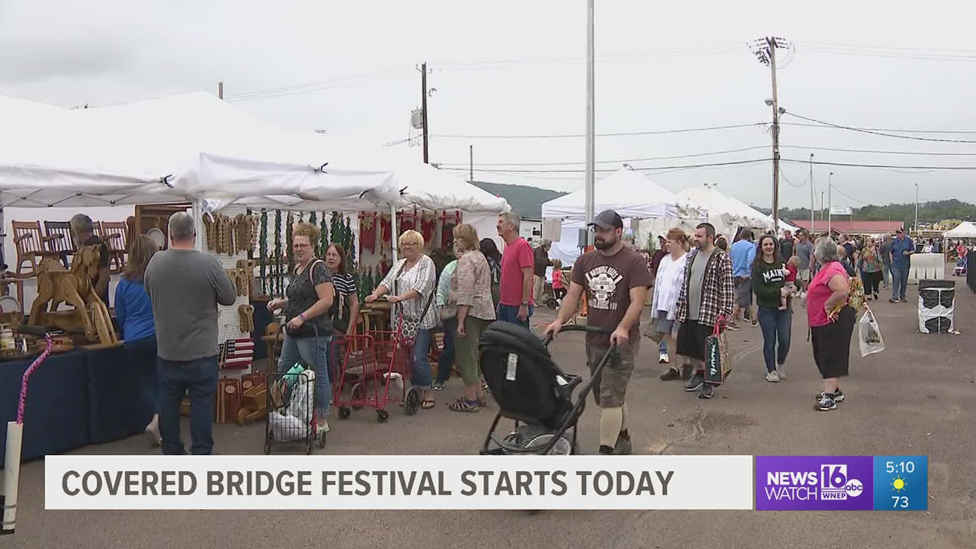 This is the 39th year for the Covered Bridge Festival and the first year it's being held at the Bloomsburg Fairgrounds.