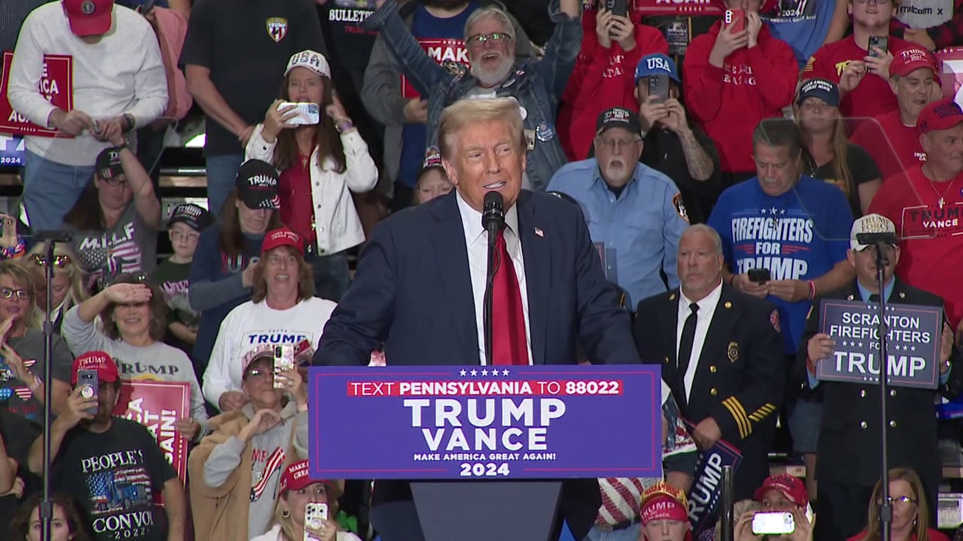 Trump hosted a rally at Riverfront Sports Complex on West Olive Street in Scranton.