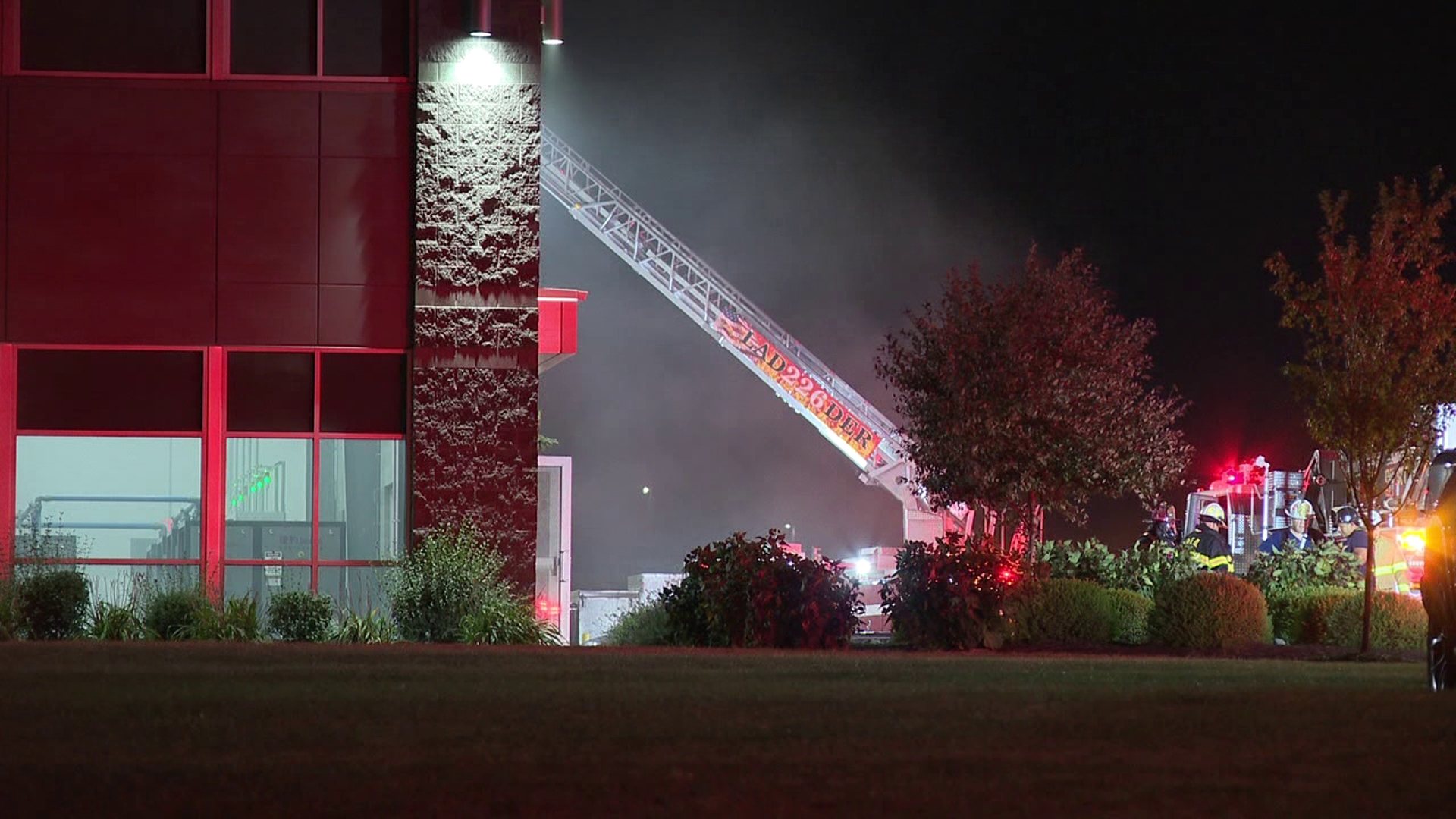 A chemical fire started at a company in Pittston Township on Sunday night.