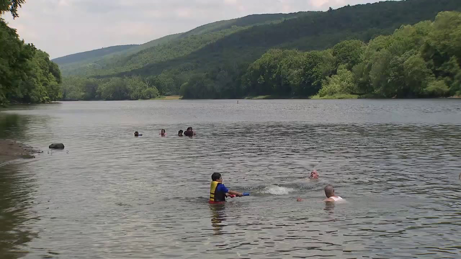 It's another scorching hot day in the Poconos. Newswatch 16's Emily Kress takes us to Smithfield Beach, where many people are trying to stay cool.