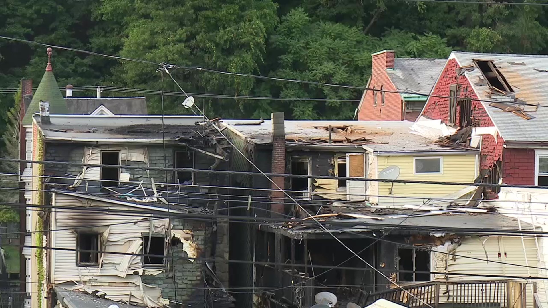 The flames broke out around 2:30 p.m. in Ashland.