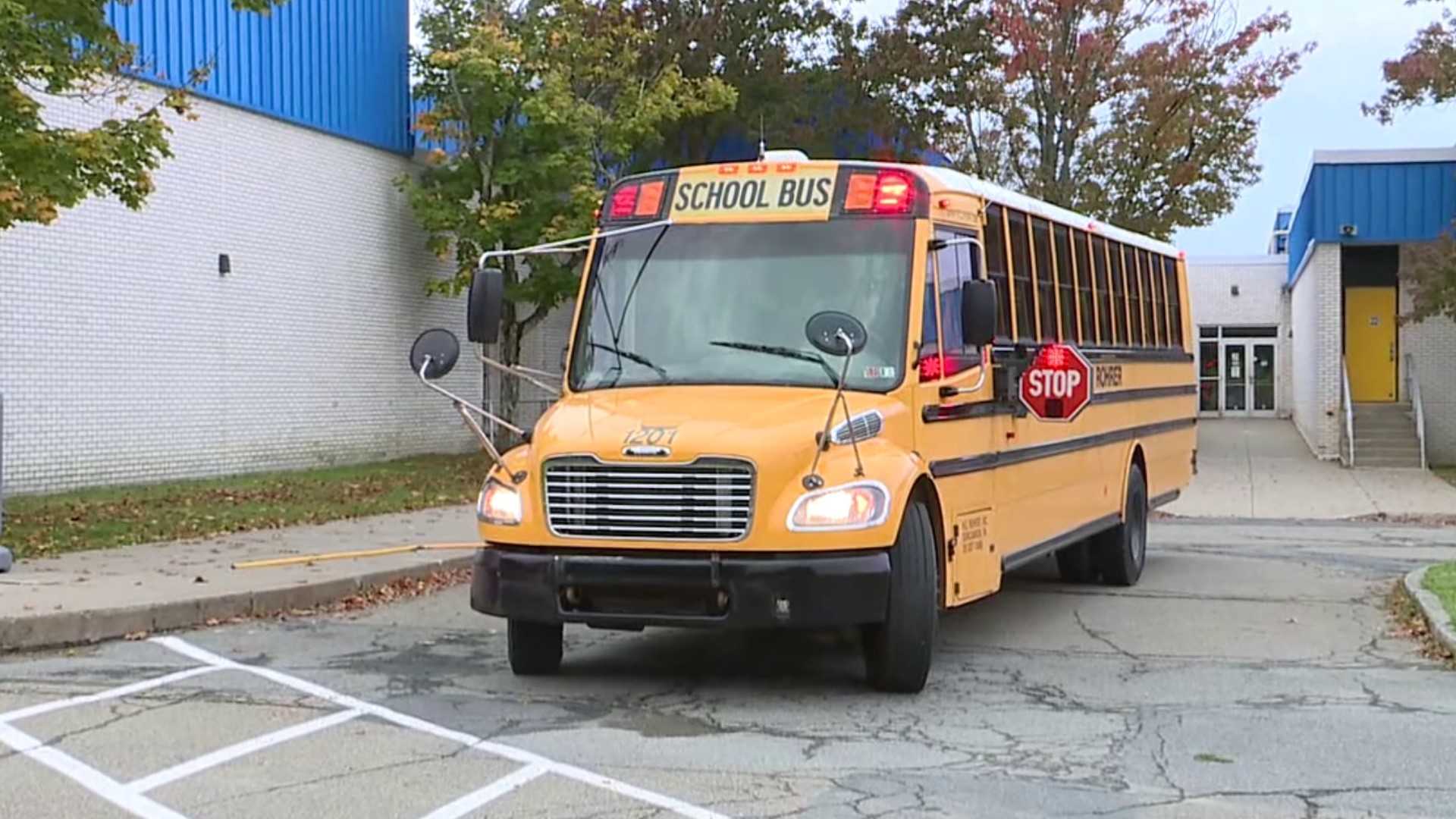 Anyone with a commercial driver's license was invited to test drive school buses at the Abington Heights Middle School.