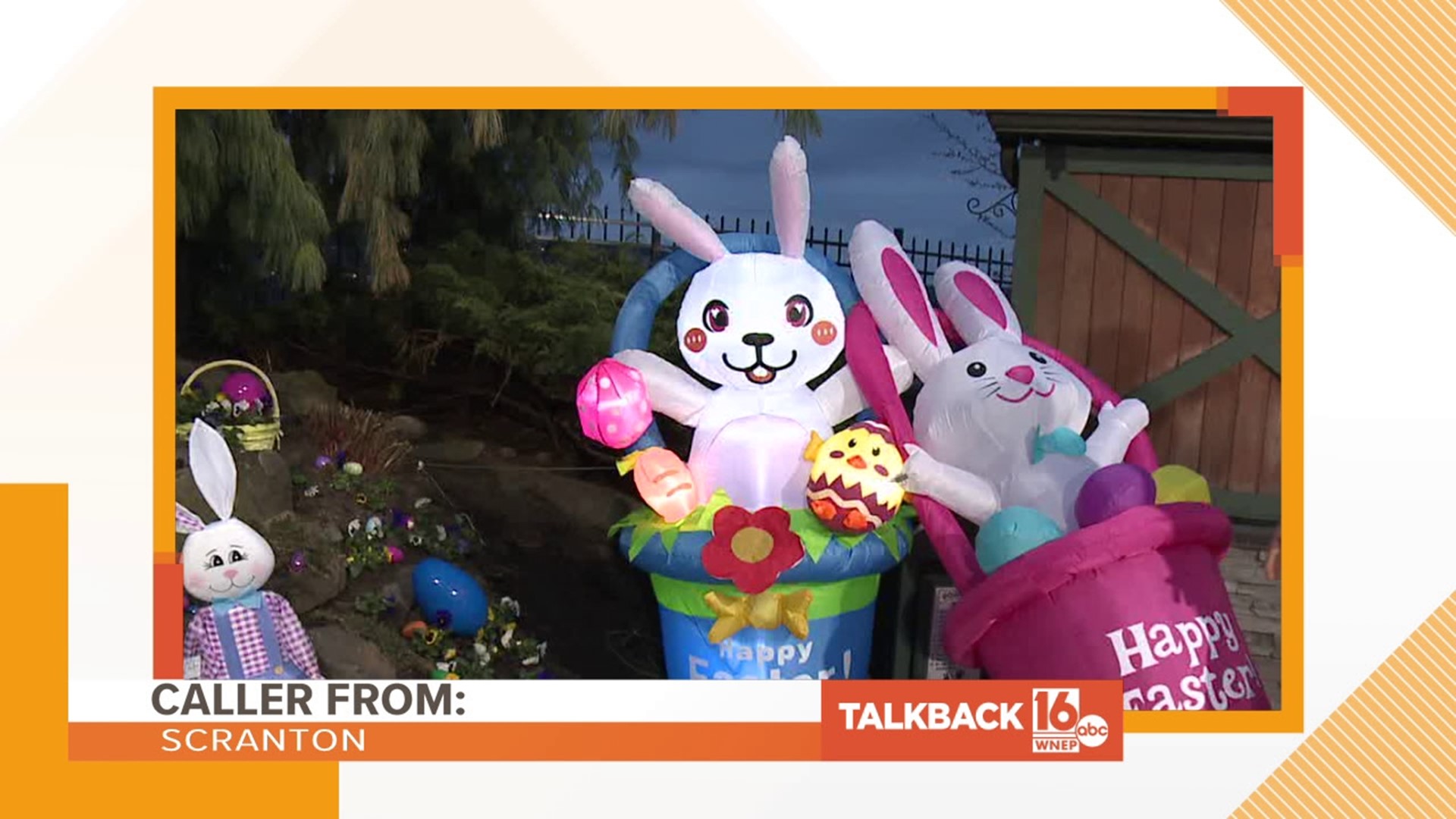 Callers are commenting on Joe Snedeker's quick action to deflate the backyard Easter bunnies in this Talkback 16.