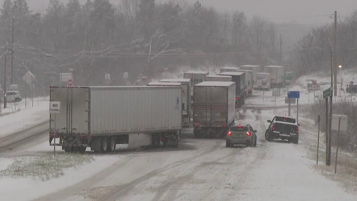 Driving around during the first snowfall of the season in central Pennsylvania