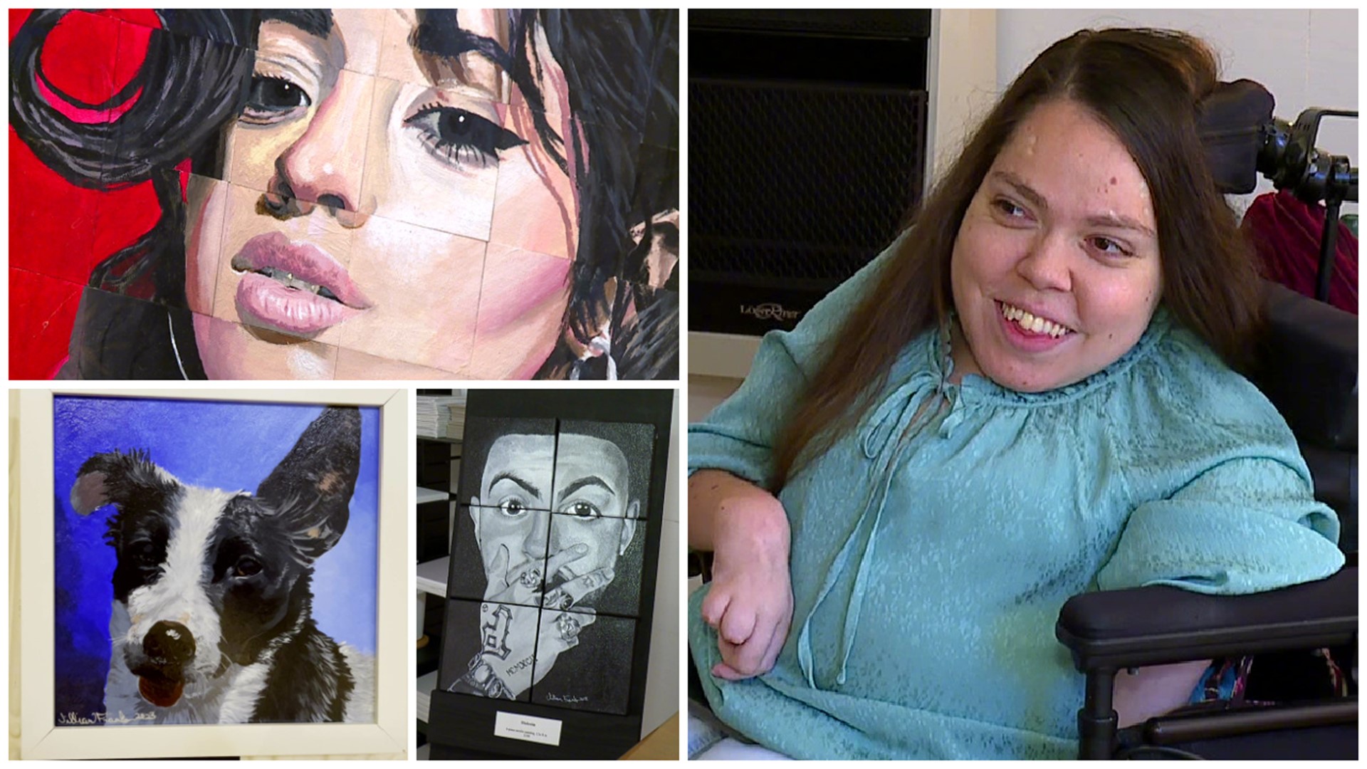 An artist in Schuylkill County is getting noticed by some big celebrities, not just for her artwork but her story of living with a rare genetic disorder.