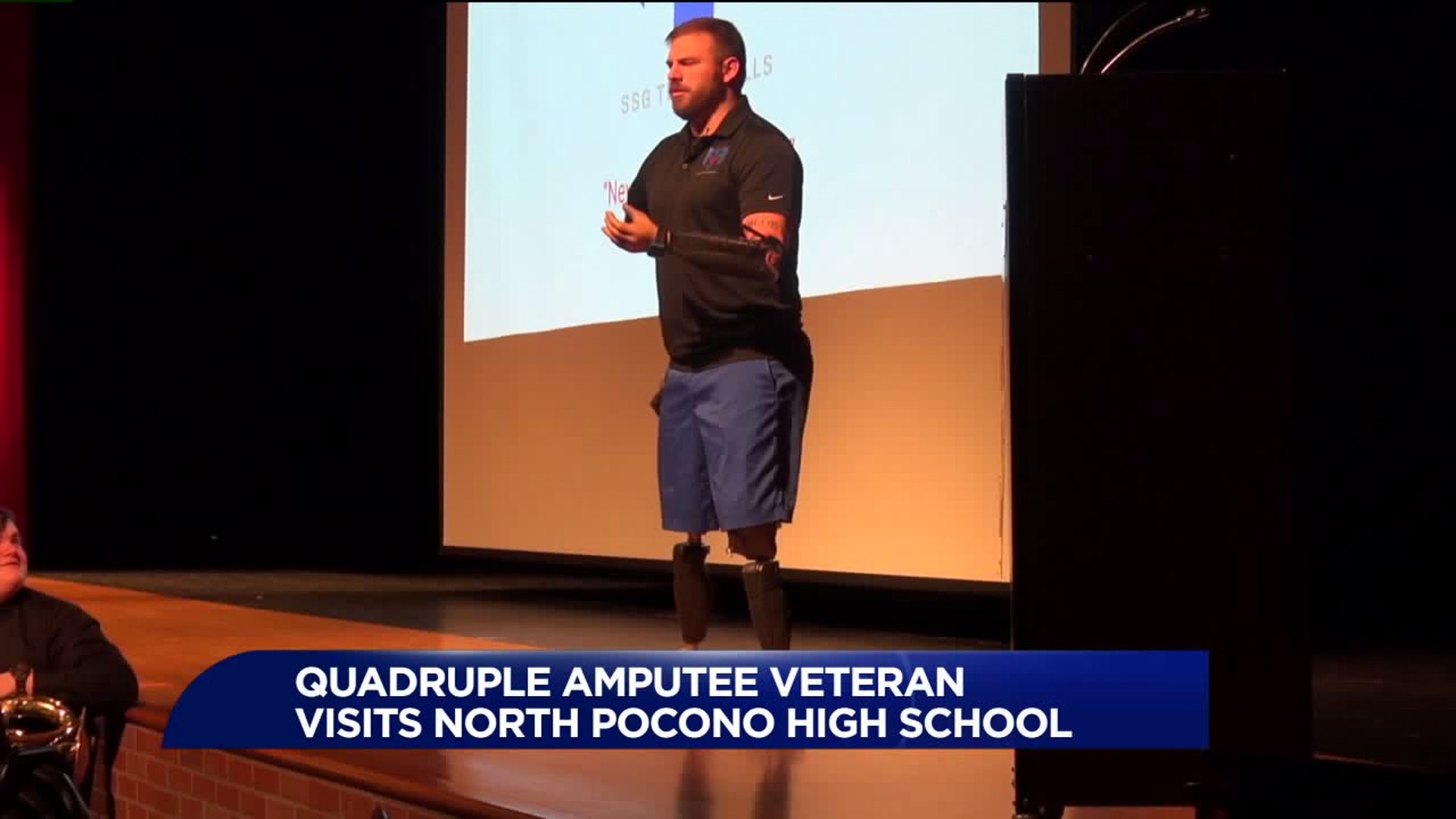 Quadruple Amputee Visits North Pocono High School for Veterans Day Ceremony