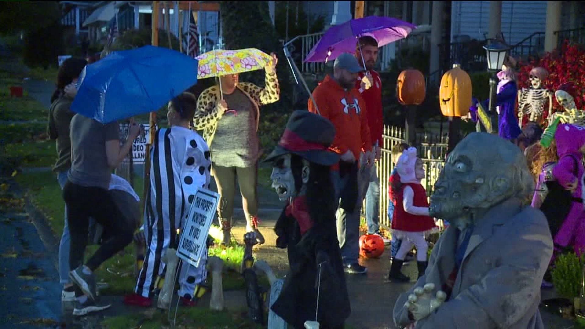 Soggy Night for Trick-or-Treaters