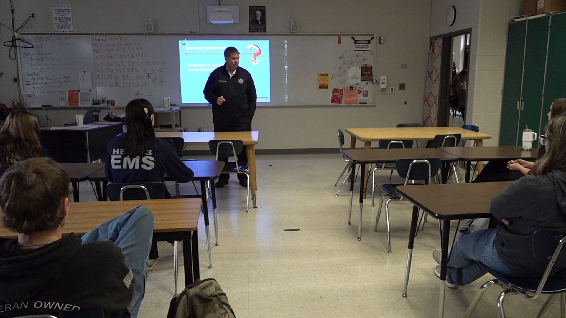 Students are getting a hands-on lesson in fighting fires as the number of volunteers shrinks across Pennsylvania.