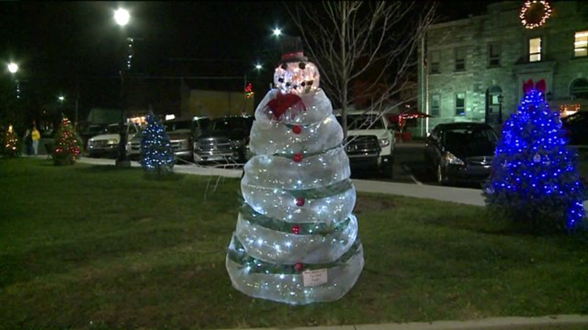 Lehighton Marks Christmas Season by Decorating 72 Christmas Trees