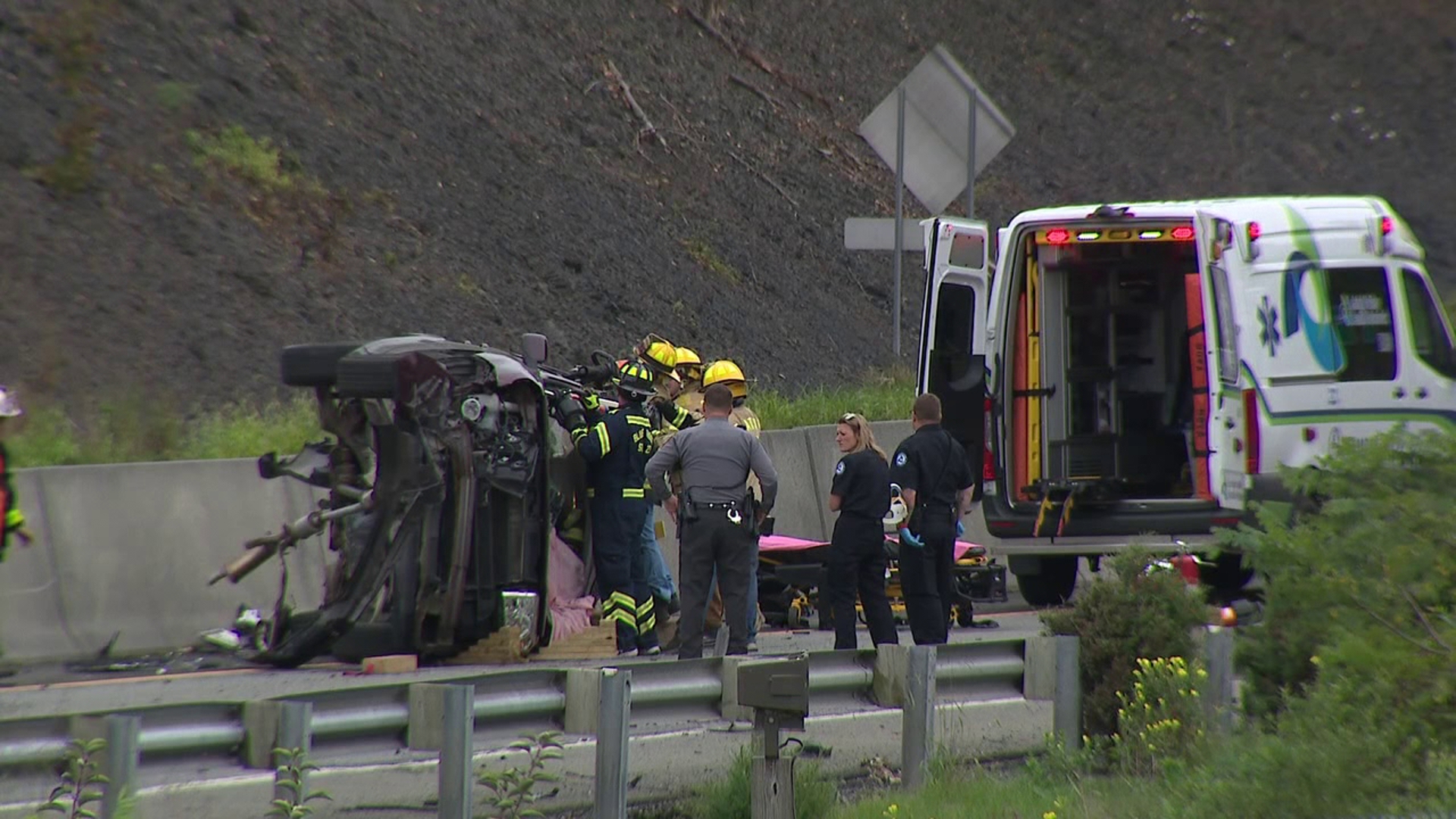 One person was rescued after a crash on Route 209 near Beaver Valley Road on Thursday morning.