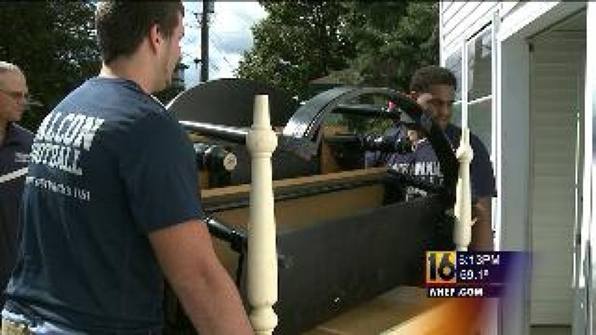 Football Team Becomes Moving Crew