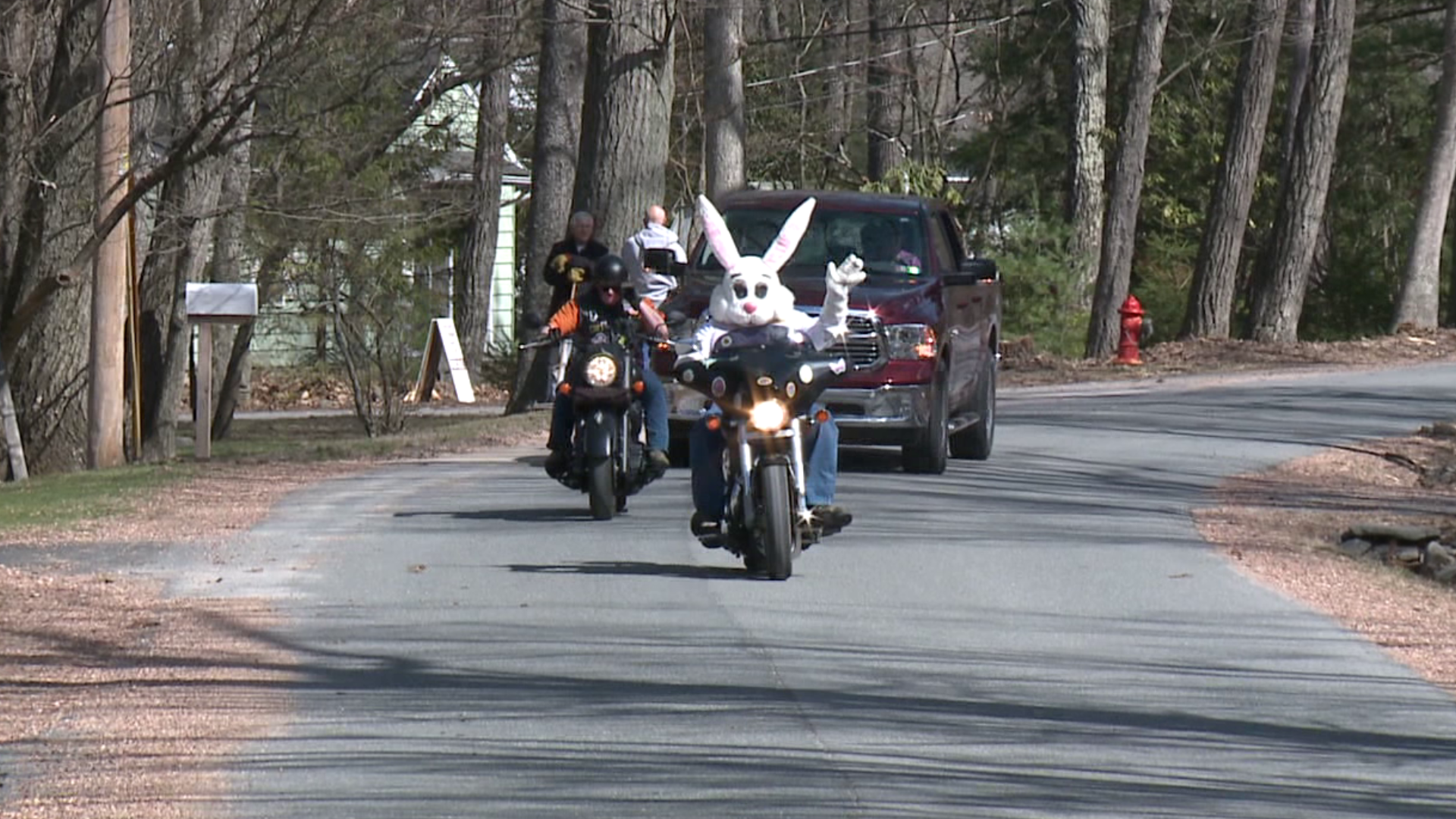 The Easter Bunny took a ride through Barrett Township on Saturday.
