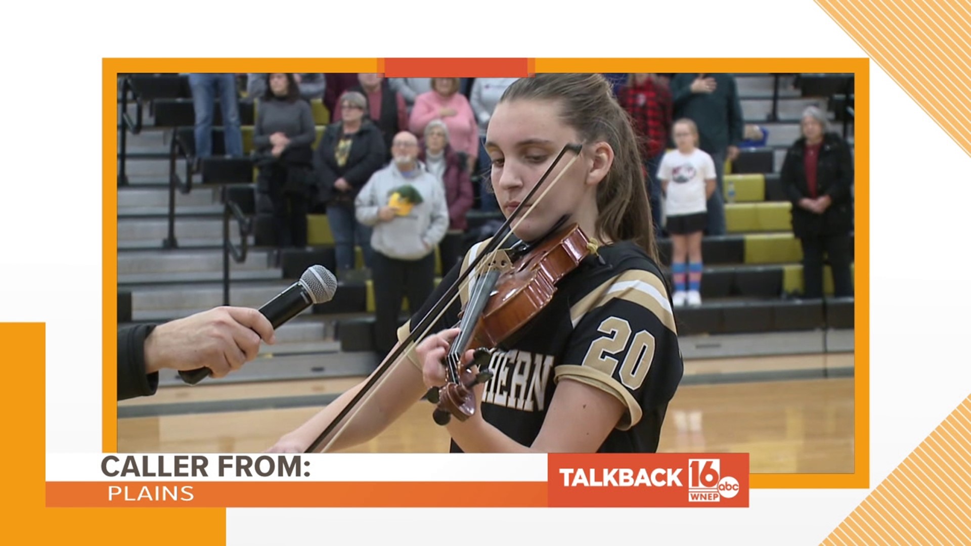 Callers are praising Michaela Williams' and her violin version of the National Anthem.