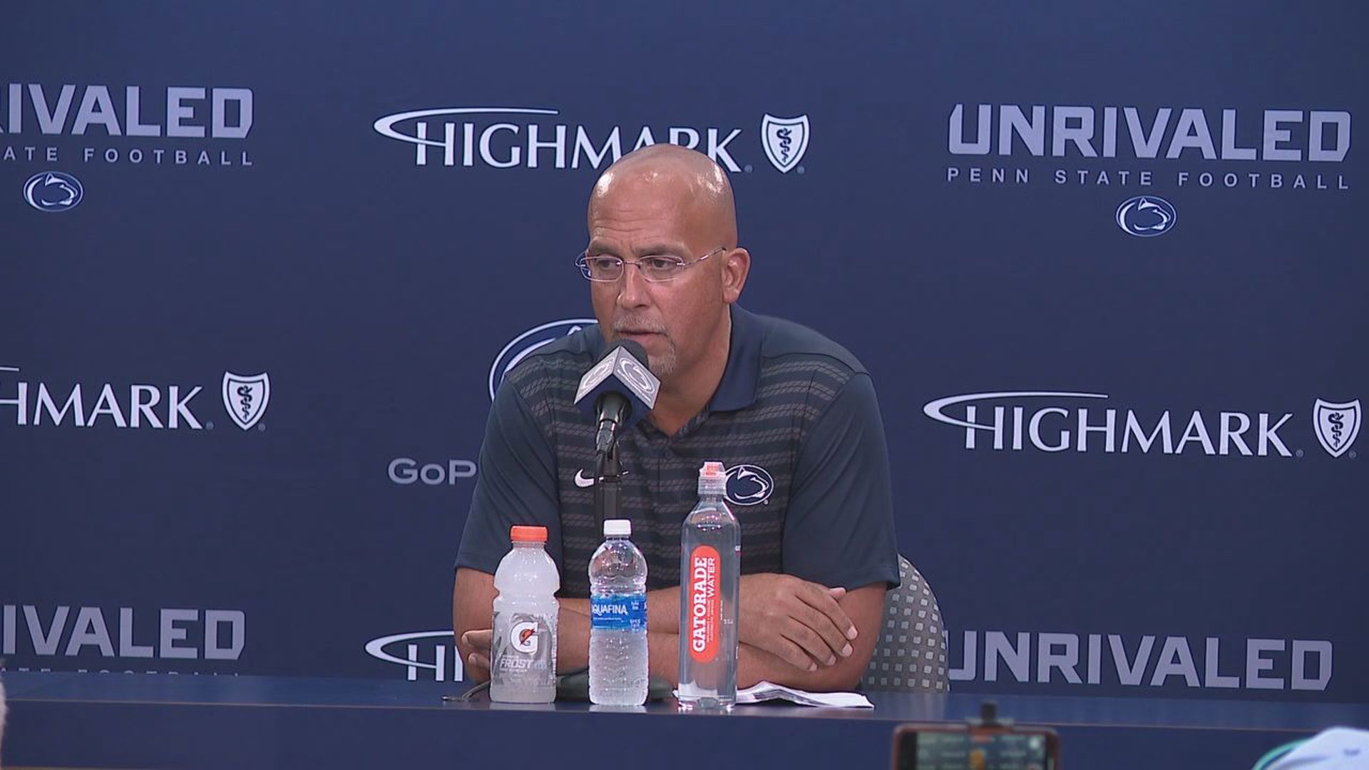 James Franklin, Julian Flemming, Dominic DeLuca and others speak to the media ahead of the 2024 football season.