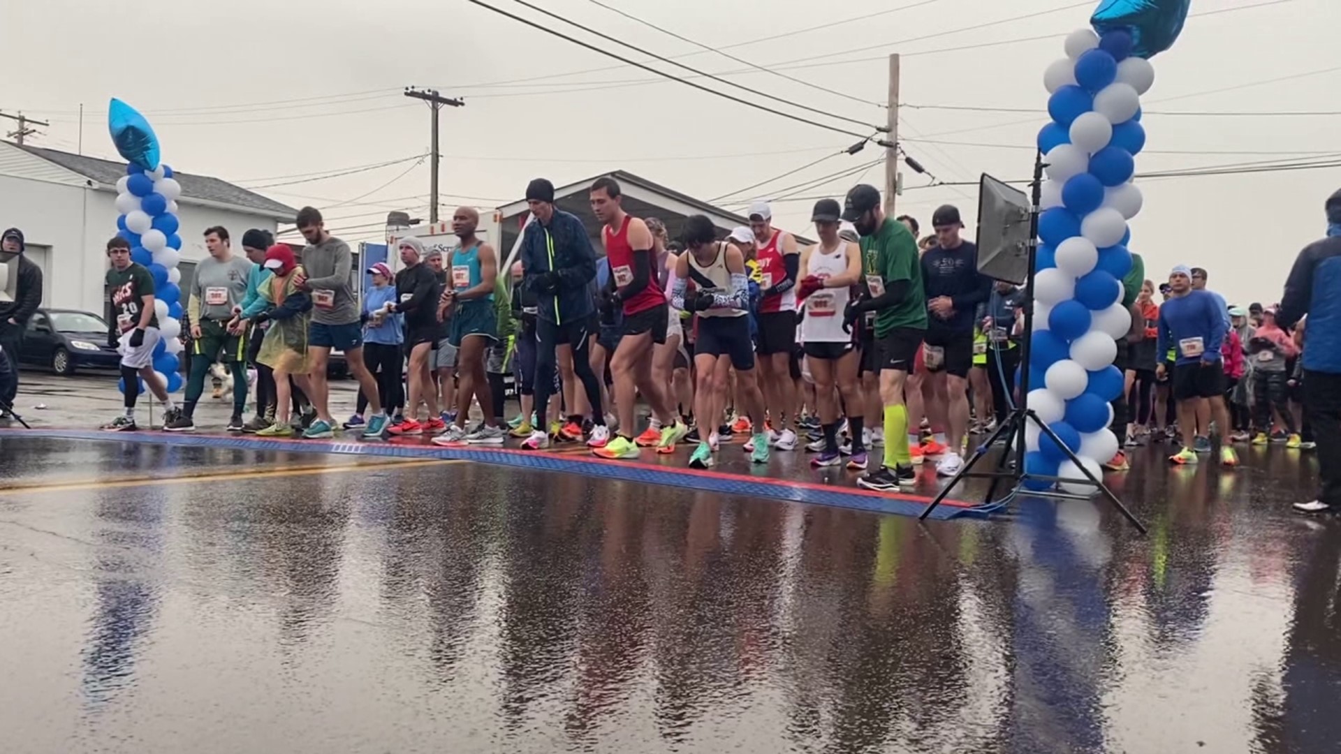 Sunday's rain made for some imperfect conditions for runners at the Scranton Half Marathon but many tell us that wouldn't keep them from achieving their goals.