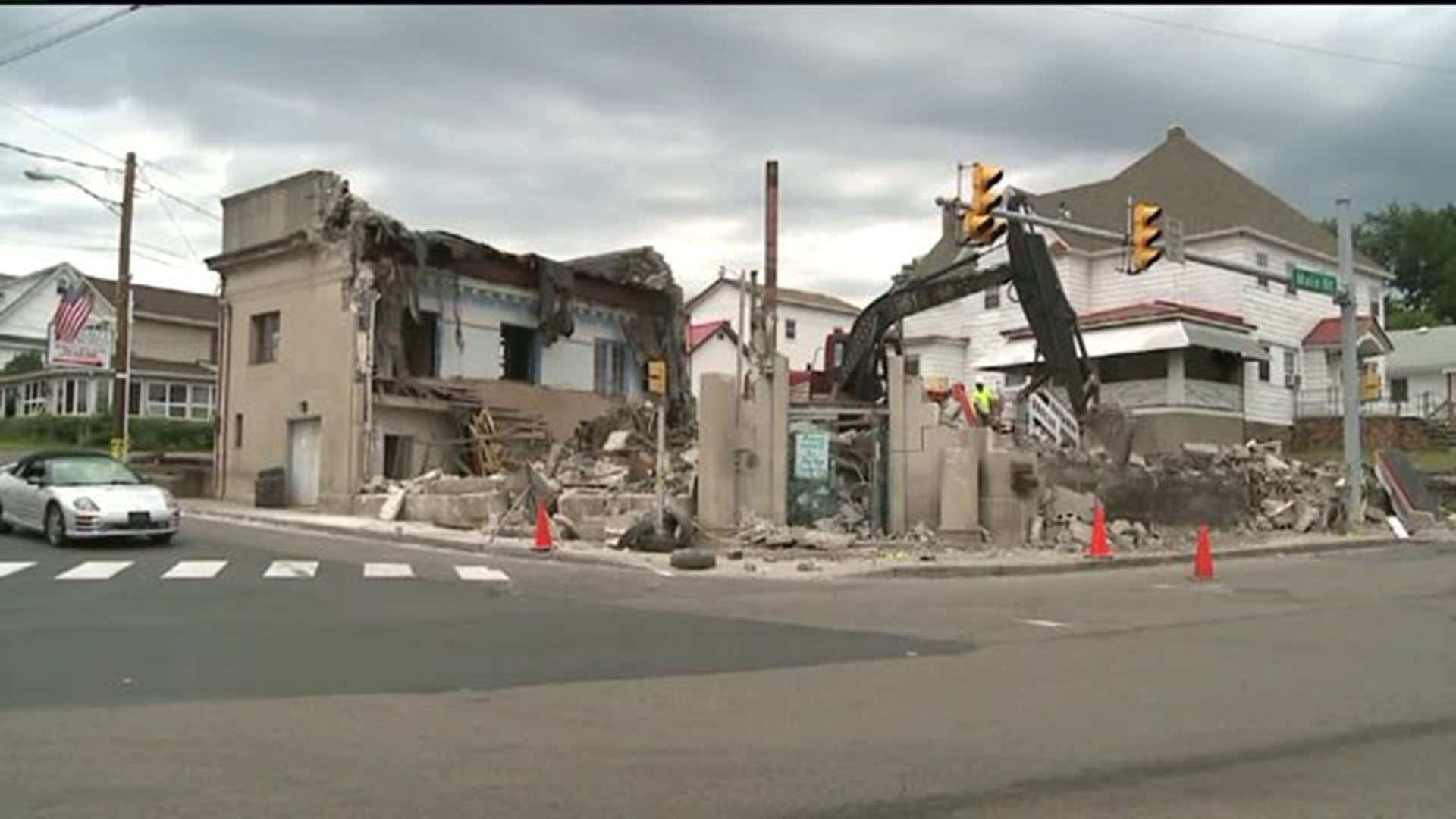 Former Bank Demolished in Luzerne County