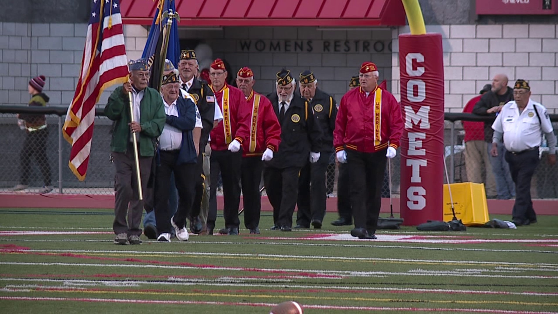 There was more to celebrate than football at one high school Friday night. Fans came out to support veterans and those currently serving our country in the military.
