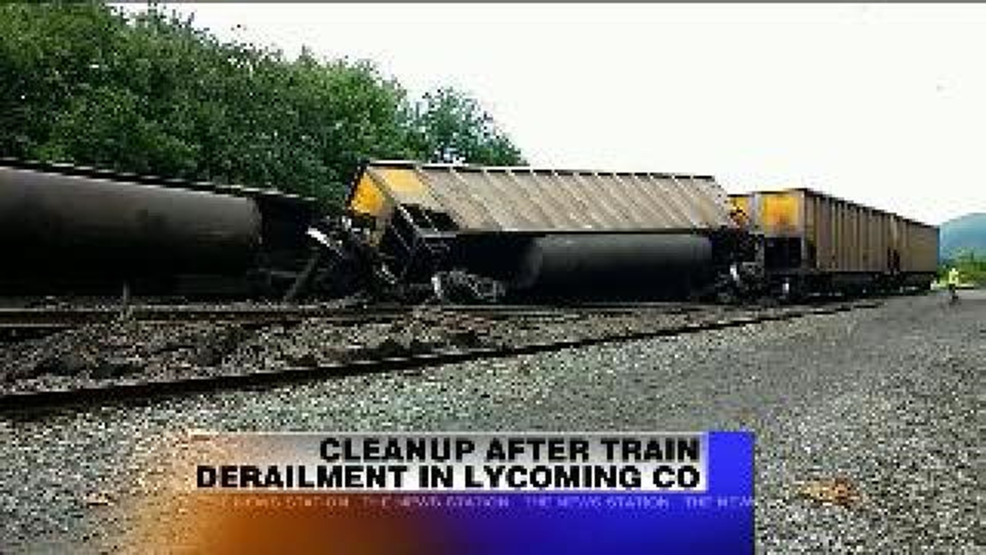 Crews Repair Railroad After Train Derailment