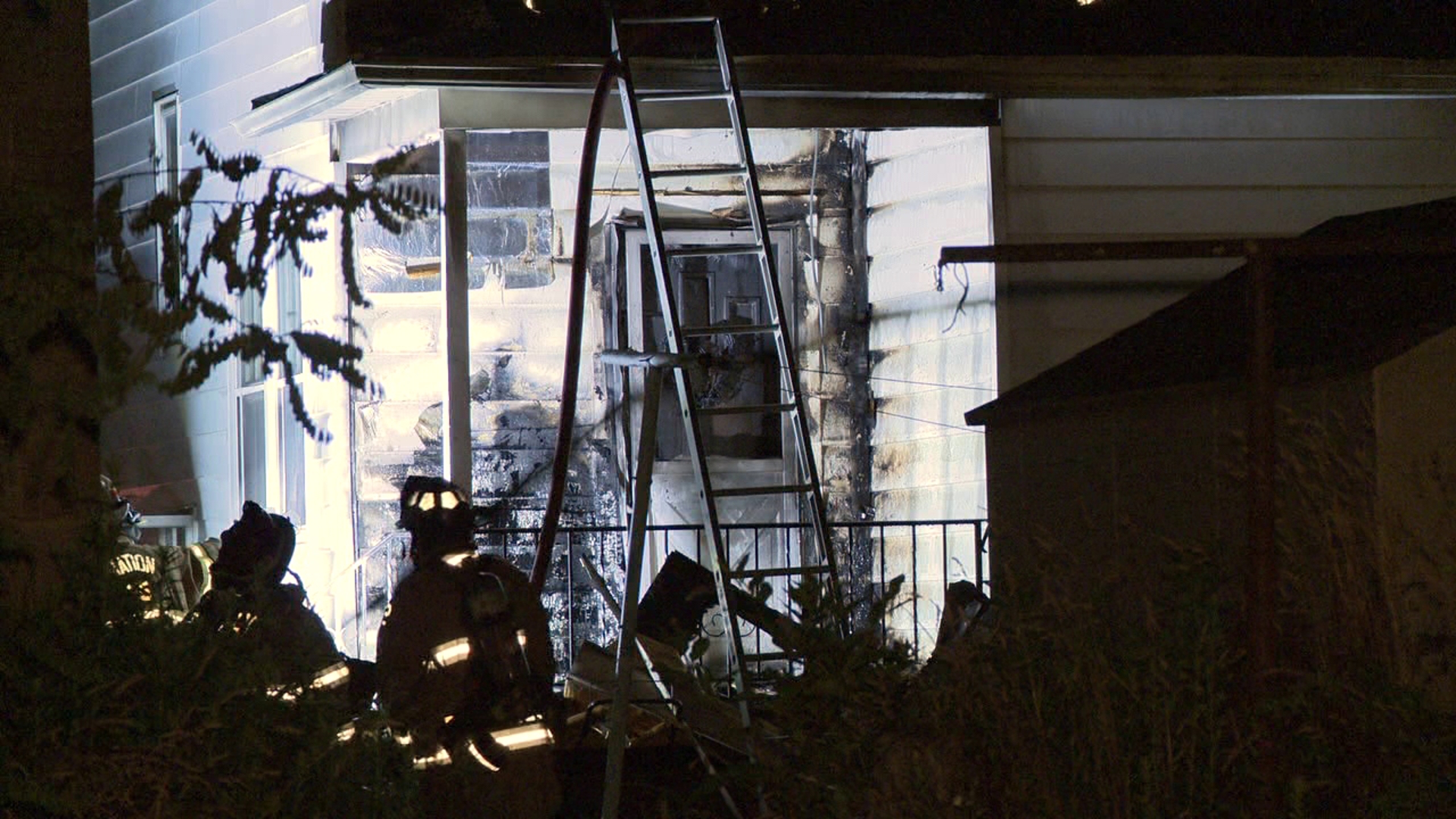 A vacant home in Jessup caught fire overnight. The early morning blaze began on the back porch.