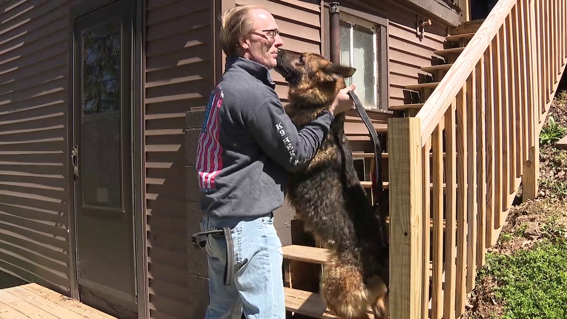 K9 Hero Haven reunites a retired military dog with his owner.