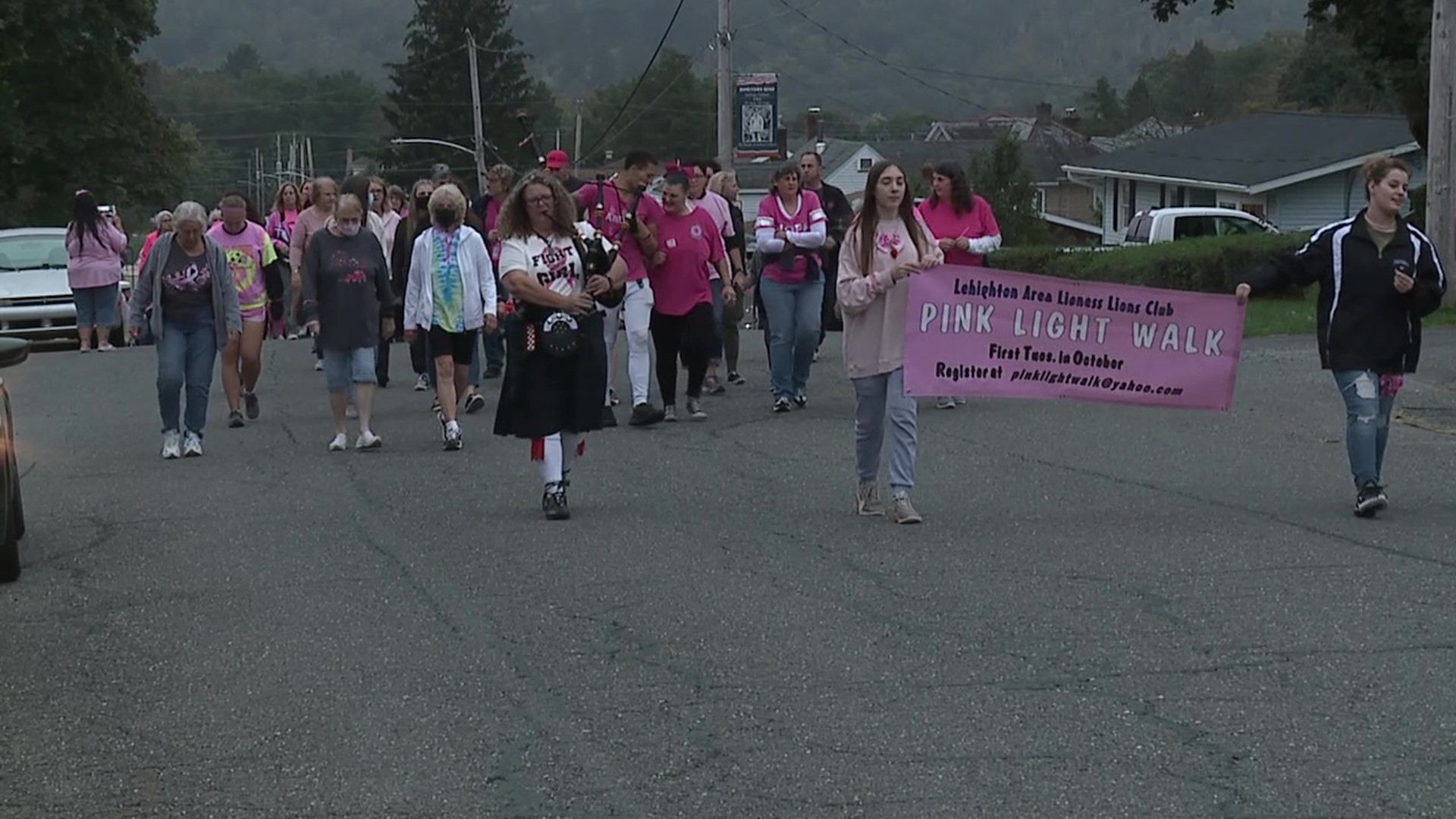 This was the 16th annual Pink Light Walk in Lehighton.