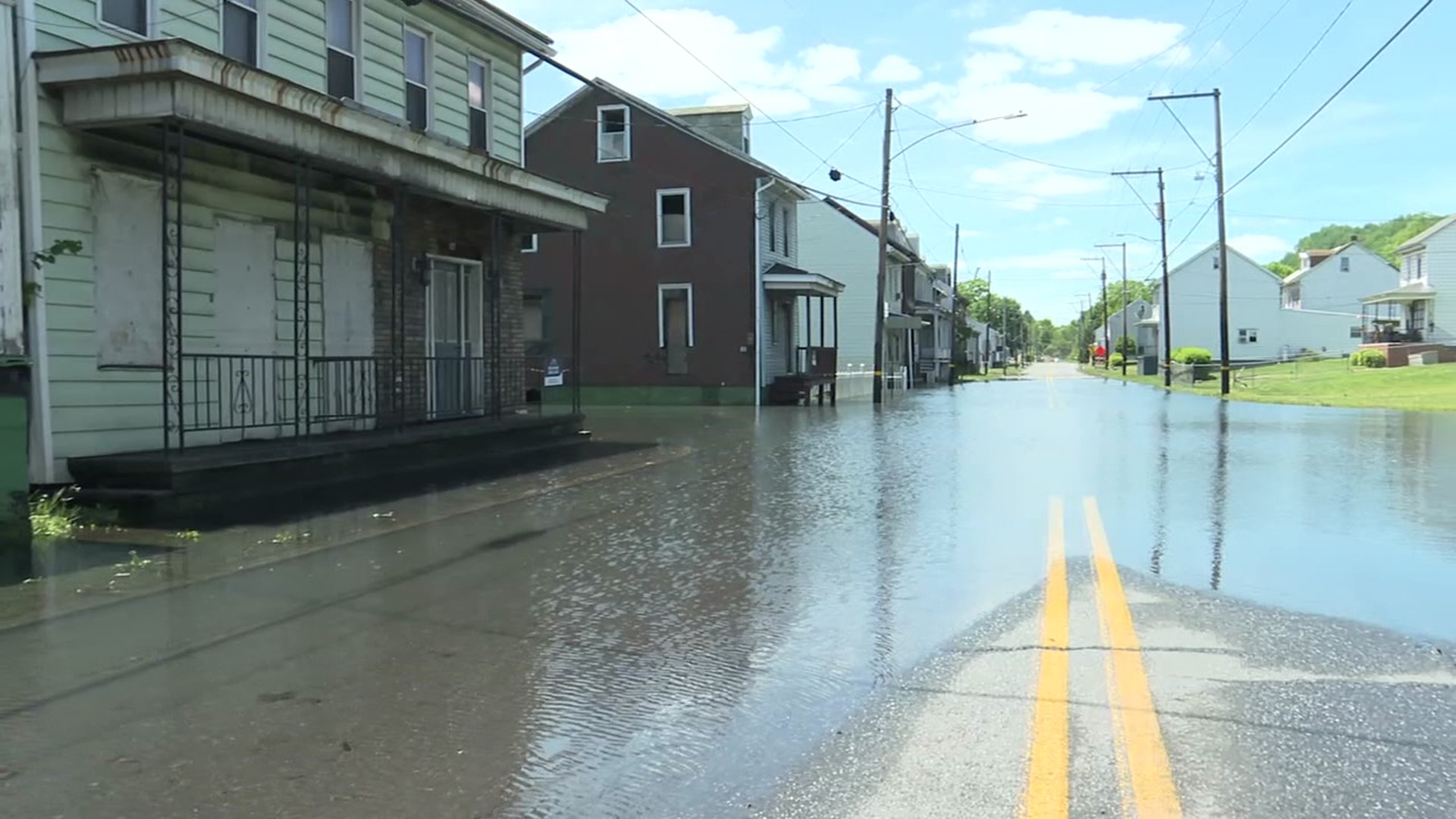 The borough of Gilberton is starting to look somewhat normal again as floodwaters continue to go down.