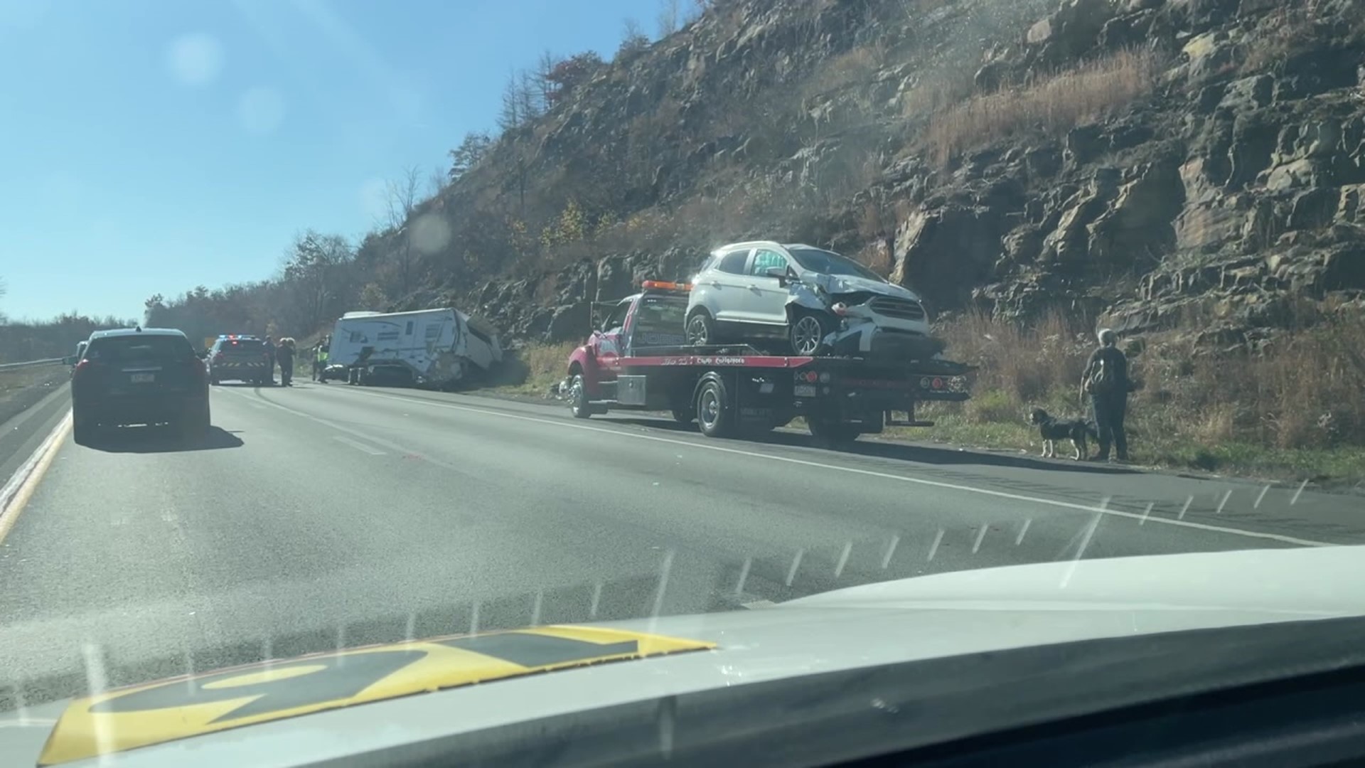 The wreck was near the President Biden Expressway exit (185).