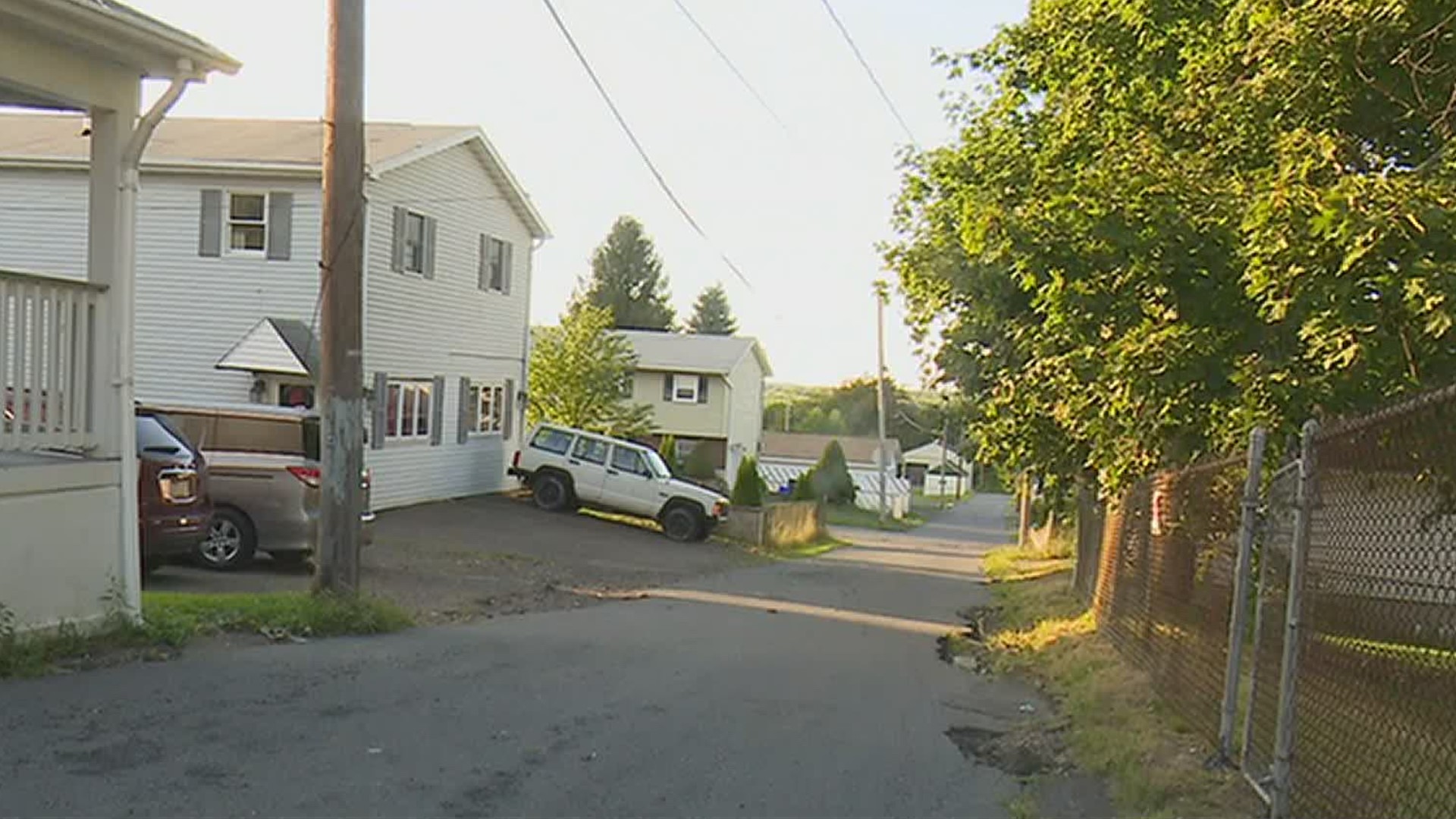 According to a neighbor, he heard the shots ring out around 3 p.m. Sunday afternoon along Perry Court in Hazleton.
