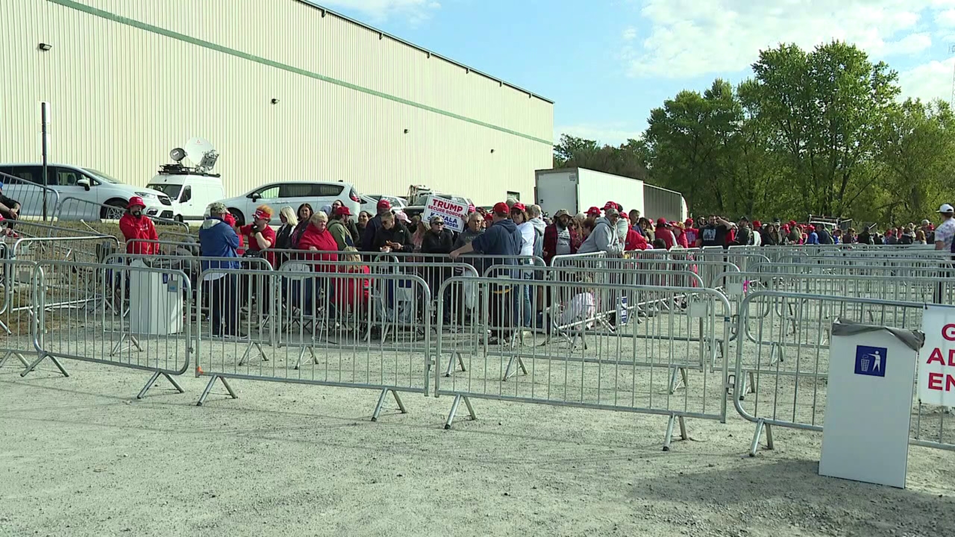 On Wednesday, Trump hosted a rally at Riverfront Sports Complex on West Olive Street in Scranton.