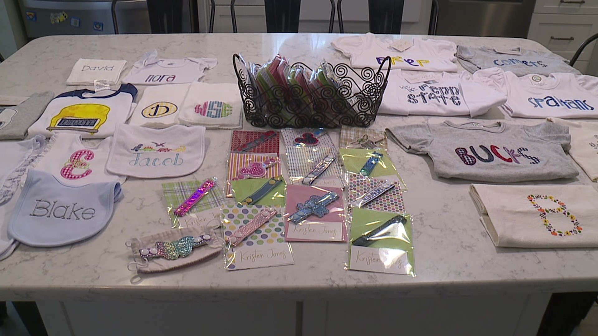 A Dunmore woman is using her creative talents to make masks more comfortable for kids, and she's also giving back to small businesses in her community.