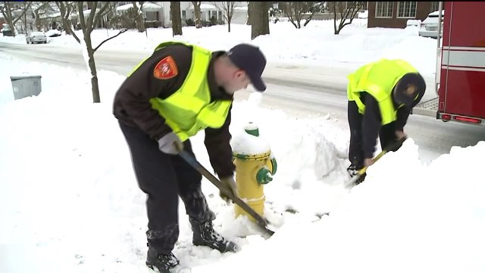 Hydrants Uncovered After Snowstorm