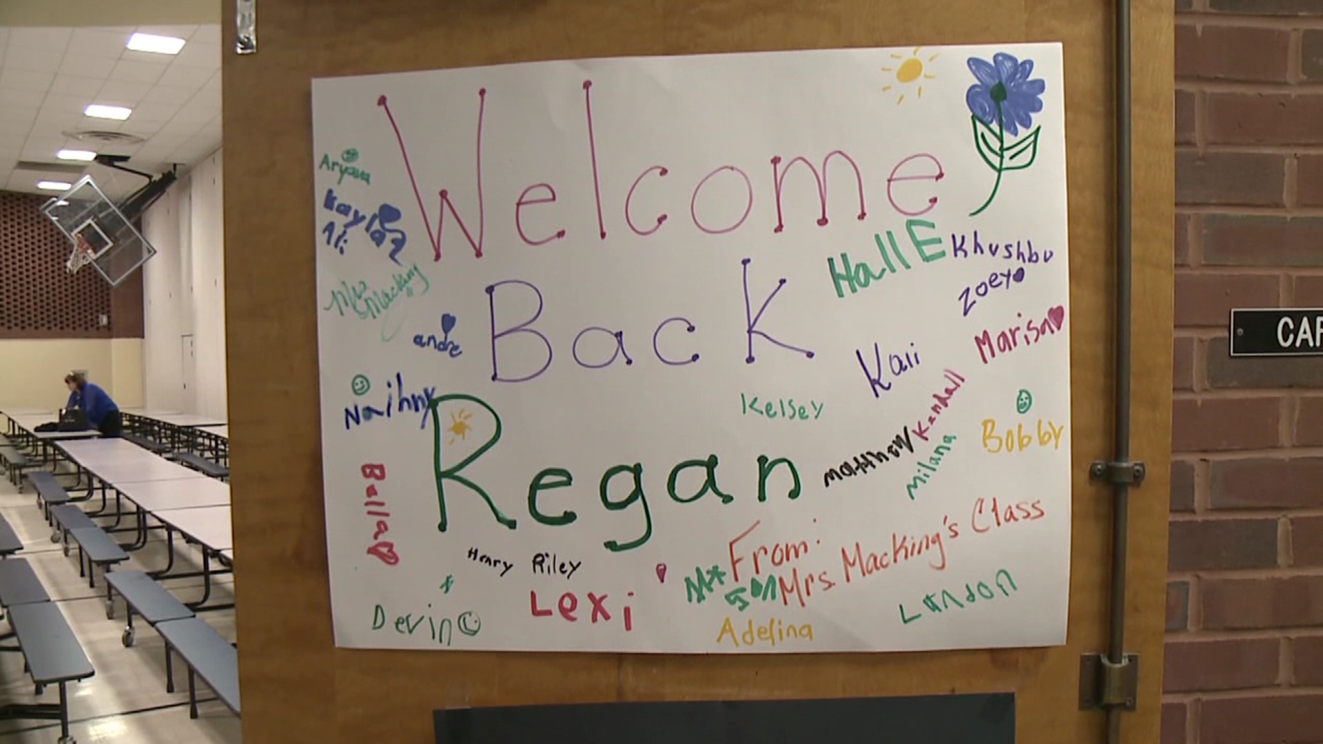 Students celebrated in thoughtful ways for a third grader's return to the classroom.