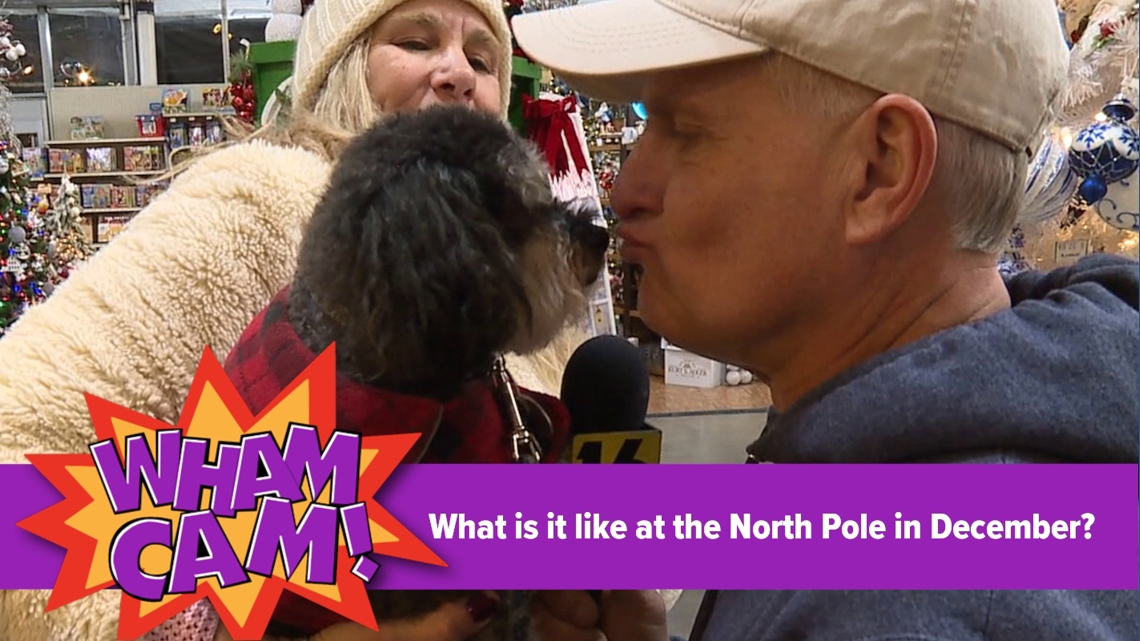 What is the scene at the North Pole in December?