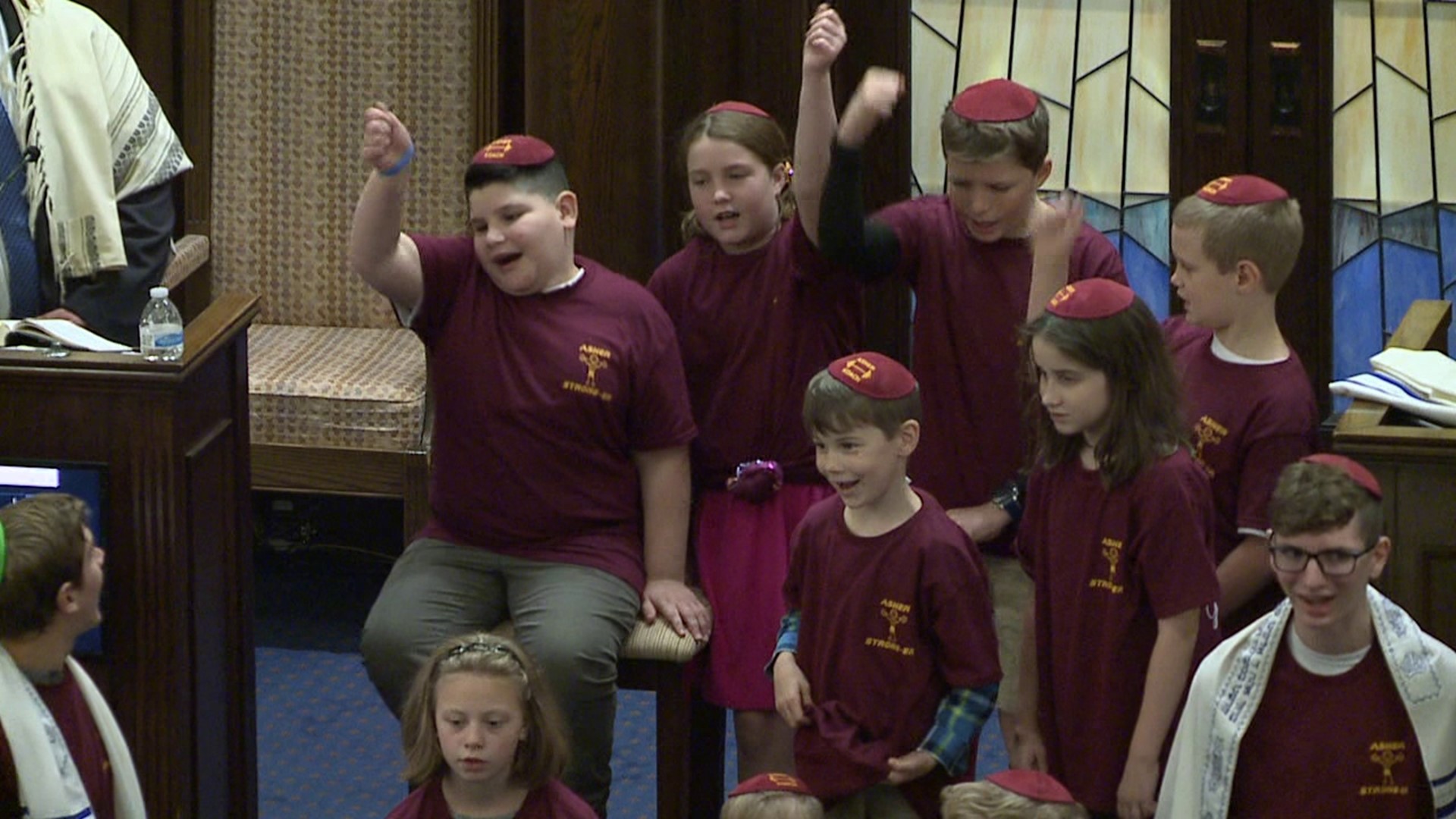 A synagogue in Luzerne County celebrates one of its own; Asher Dicton is now ten years old and cancer free.