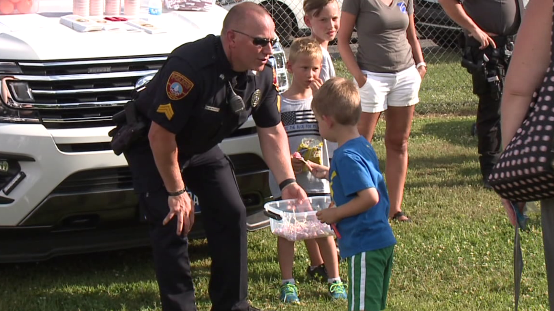 Nine different law enforcement agencies from Luzerne and Columbia counties spoke with children, allowing them to feel more comfortable around police.