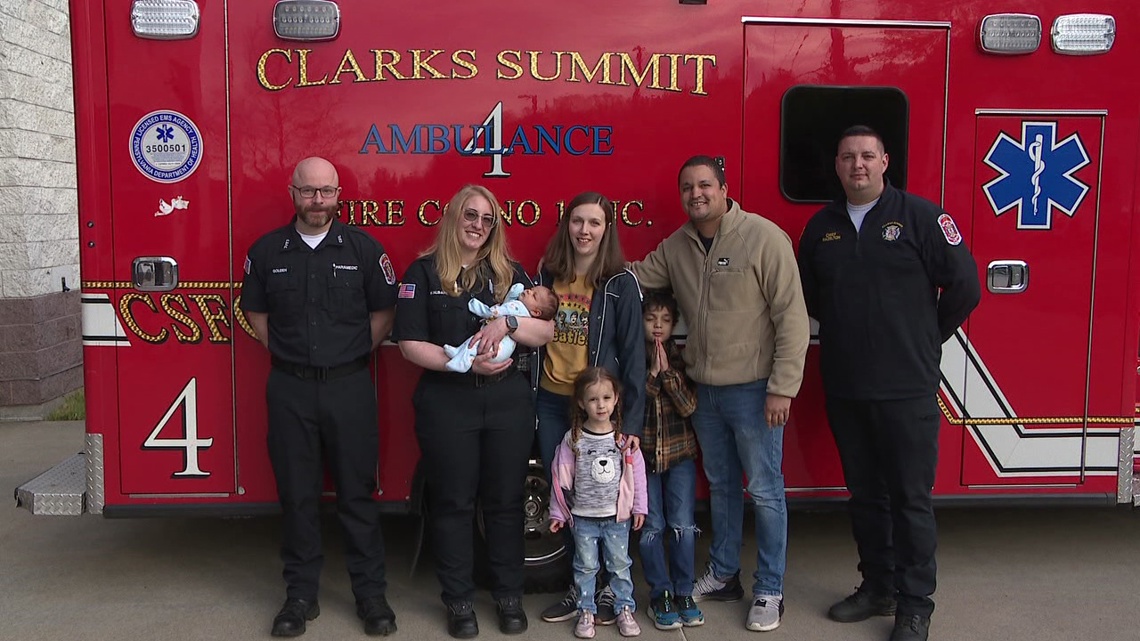 Clarks Summit paramedics reunite with baby they helped deliver | wnep.com