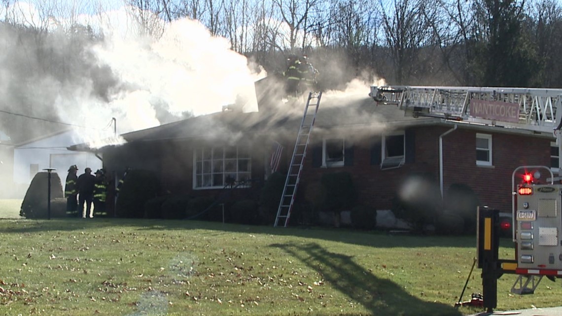 Fire destroys home in Luzerne County