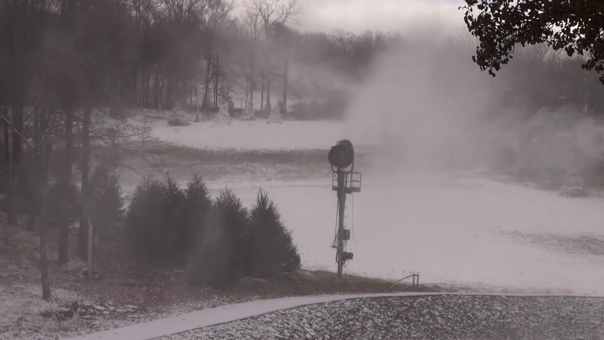 Ski resorts around the area have started making their own snow this week as the temperatures have dropped.