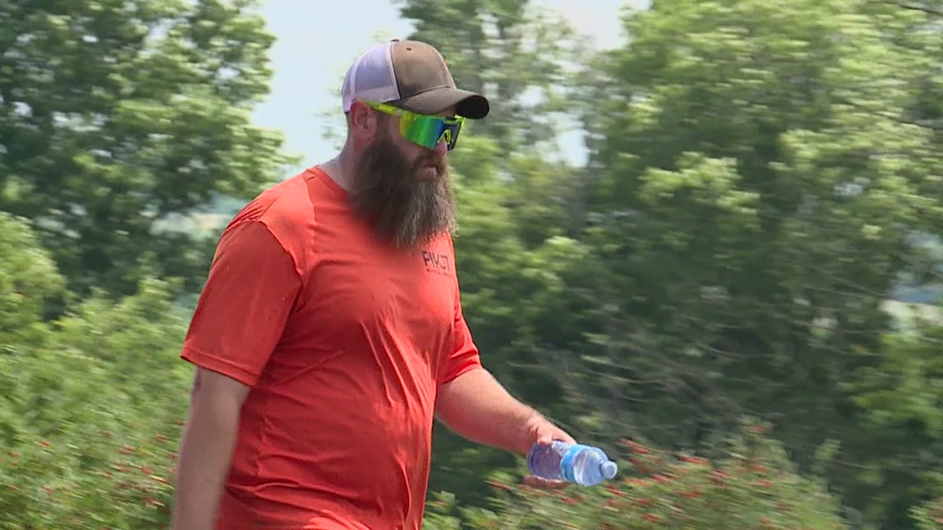 Bill Frye is walking 100 miles to raise money for those who struggle to put food on the table.