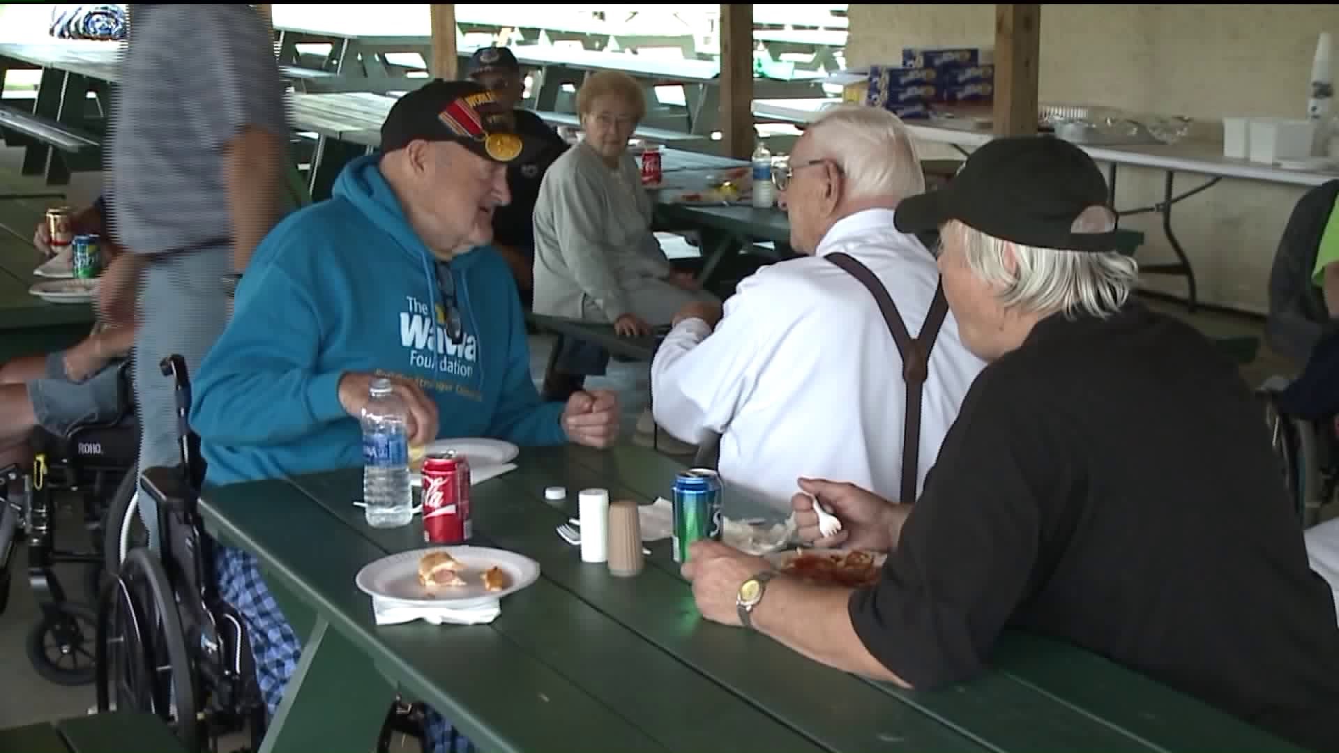 Veterans Welcome Veterans from VA Nursing Home to Special Picnic