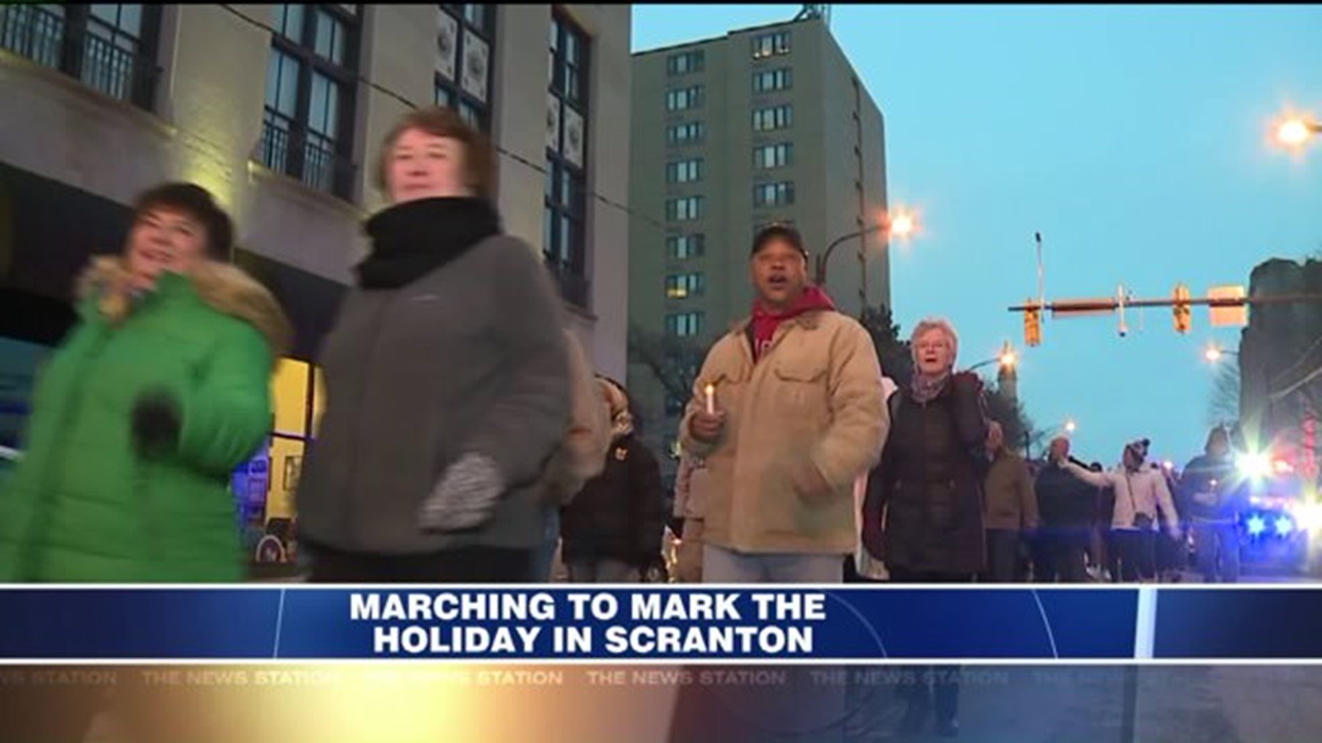 Marching to Mark the Holiday in Scranton