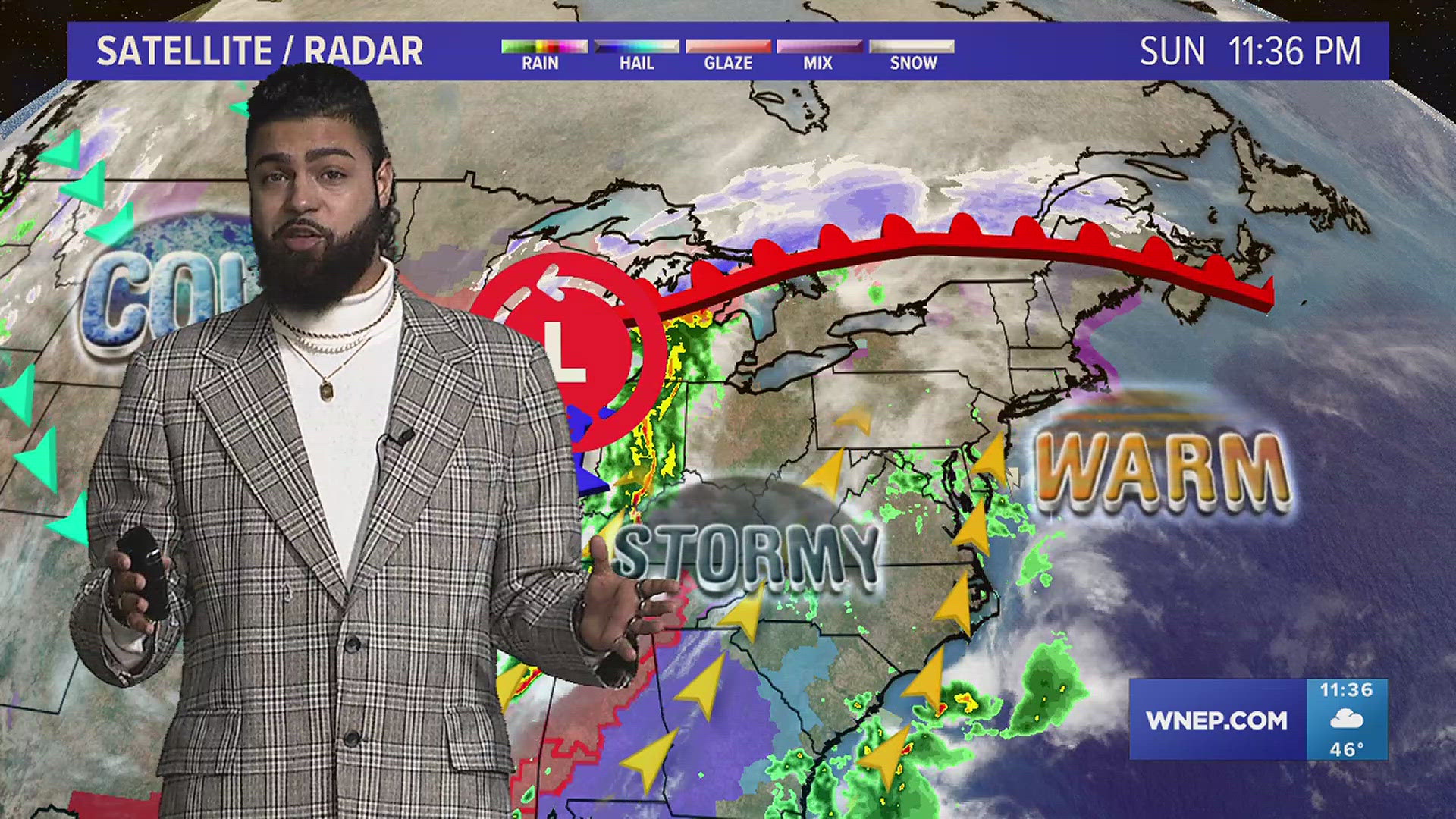 Severe storms likely as a strong cold front sweeps through, plus a ...