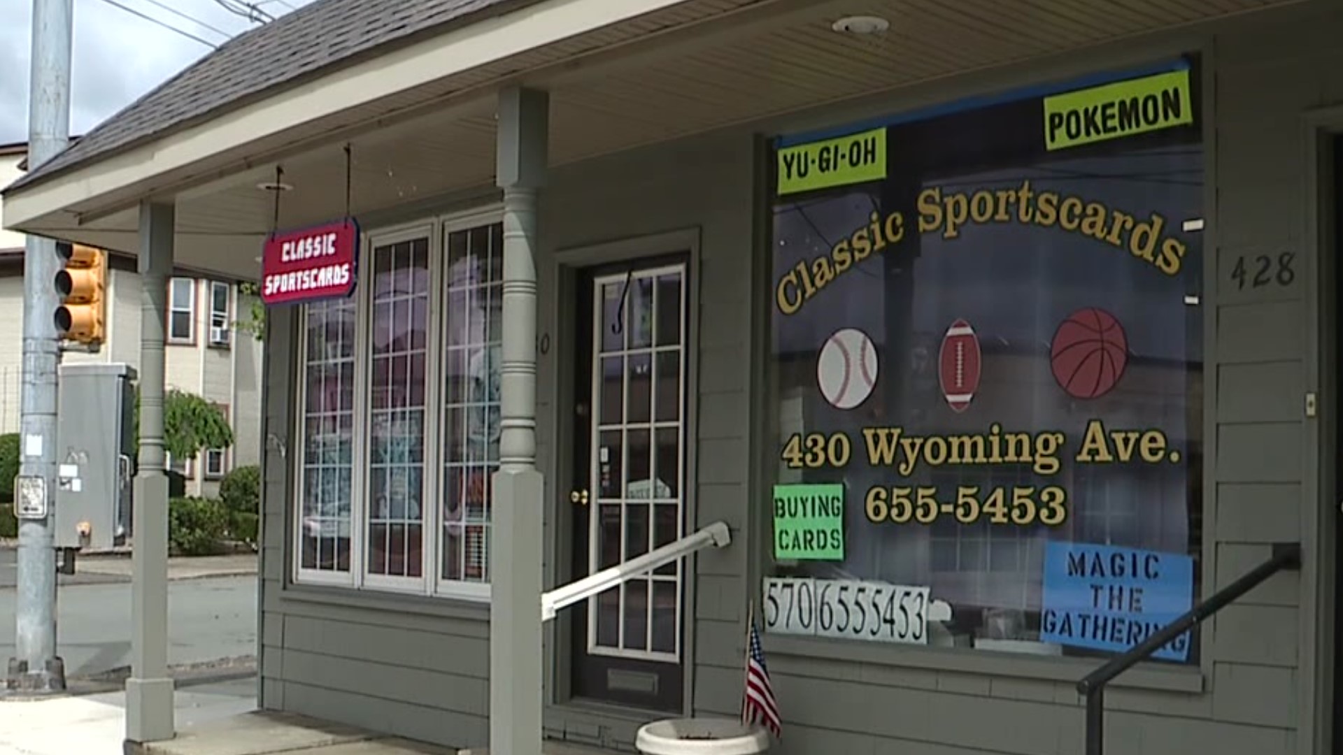 Police were called to Classic Sportscards and Collectibles in West Pittston Wednesday morning.