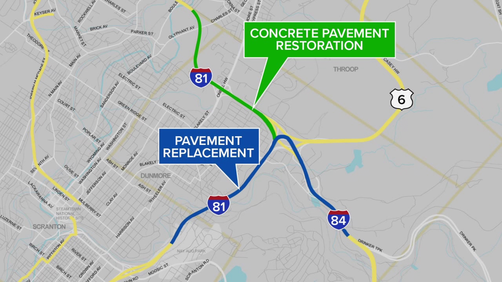 PennDOT begins nearly $124M pavement restoration on I-81 and I-84