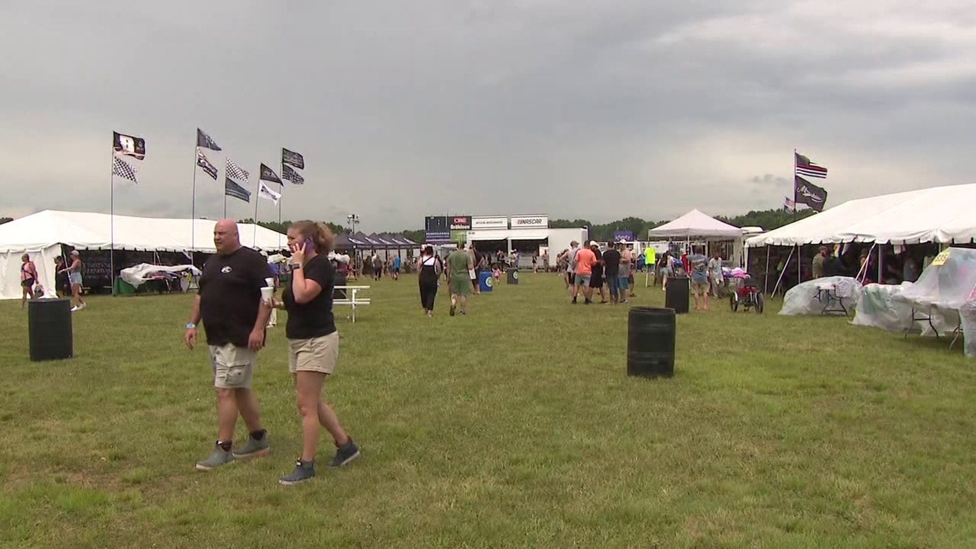 Businesses from across our area are setting up shop at the raceway for thousands of fans. Newswatch 16's Emily Kress spoke with several local vendors.