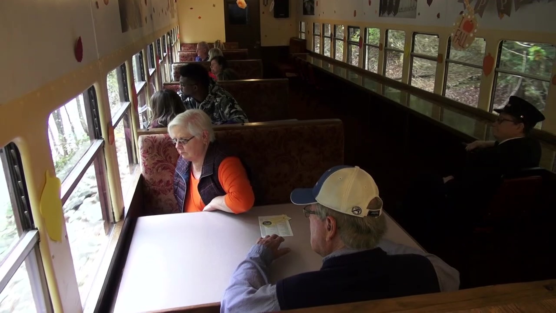 The rail cars are filled with folks out to enjoy the changing scenery and as the leaves change, those seats start to fill up quickly.